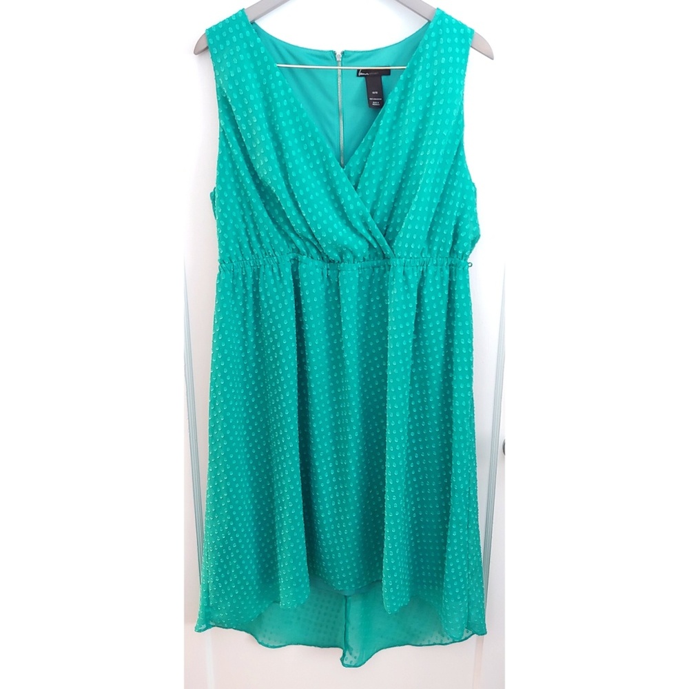 Lane Bryant Teal Burnout Dress - Size 14-16